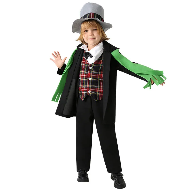 3 Pieces Set Kid Girls Boys St Patrick's Day Checked Vests Waistcoats Solid Color Jackets Outwears And Hats Wholesale 25010725
