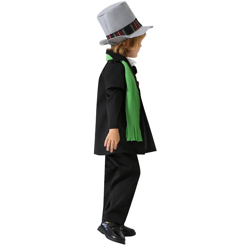 3 Pieces Set Kid Girls Boys St Patrick's Day Checked Vests Waistcoats Solid Color Jackets Outwears And Hats Wholesale 25010725