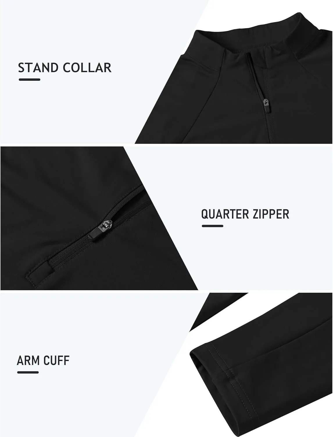 AIRIKE Long Sleeve Golf Polo Shirts for Women Stand Up Collar Thermal Fleece Womens Tank Top