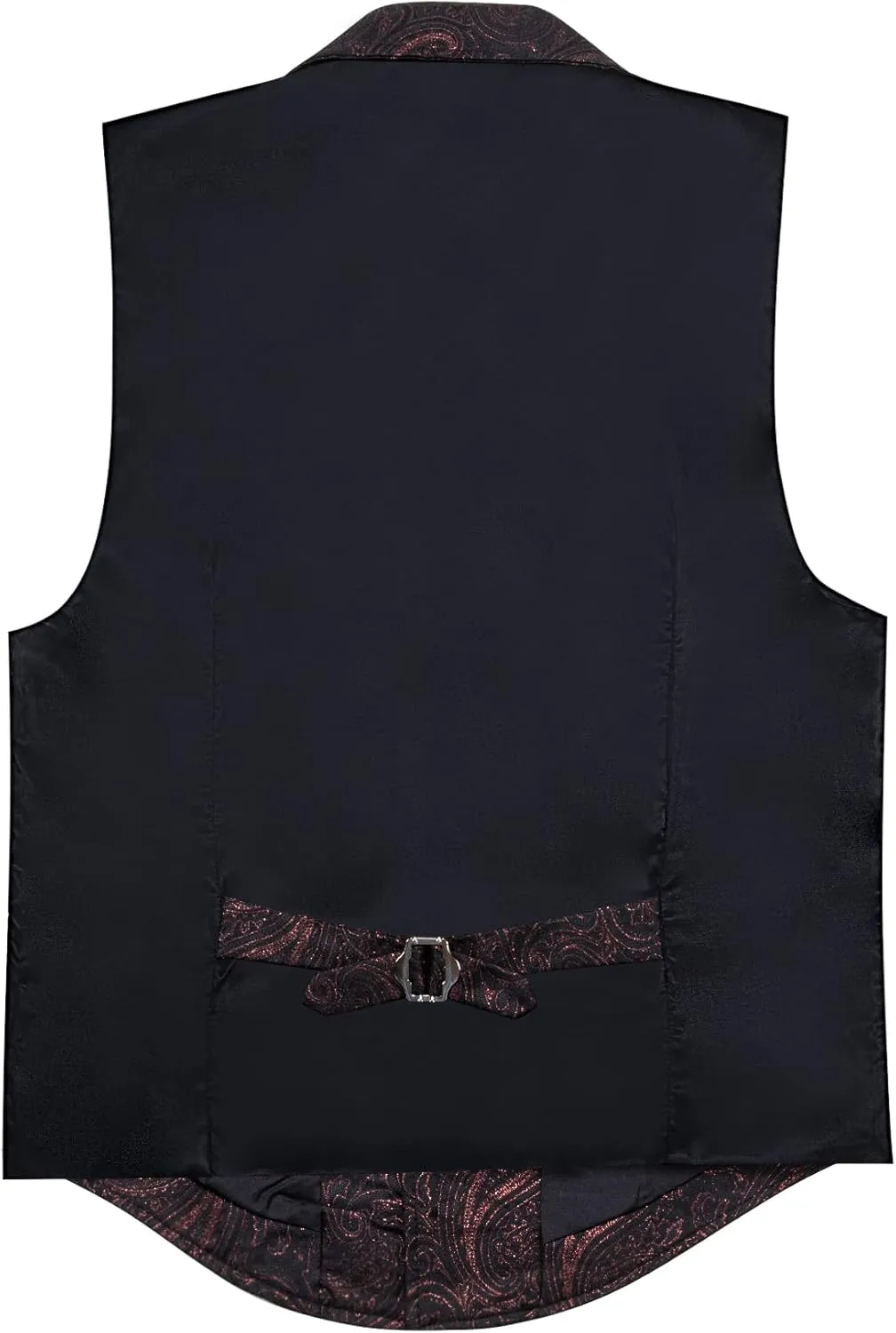 Barry.Wang Mens Victorian Vest Steampunk Gothic Paisley Tailored Collar Waistcoat Halloween Themed Party