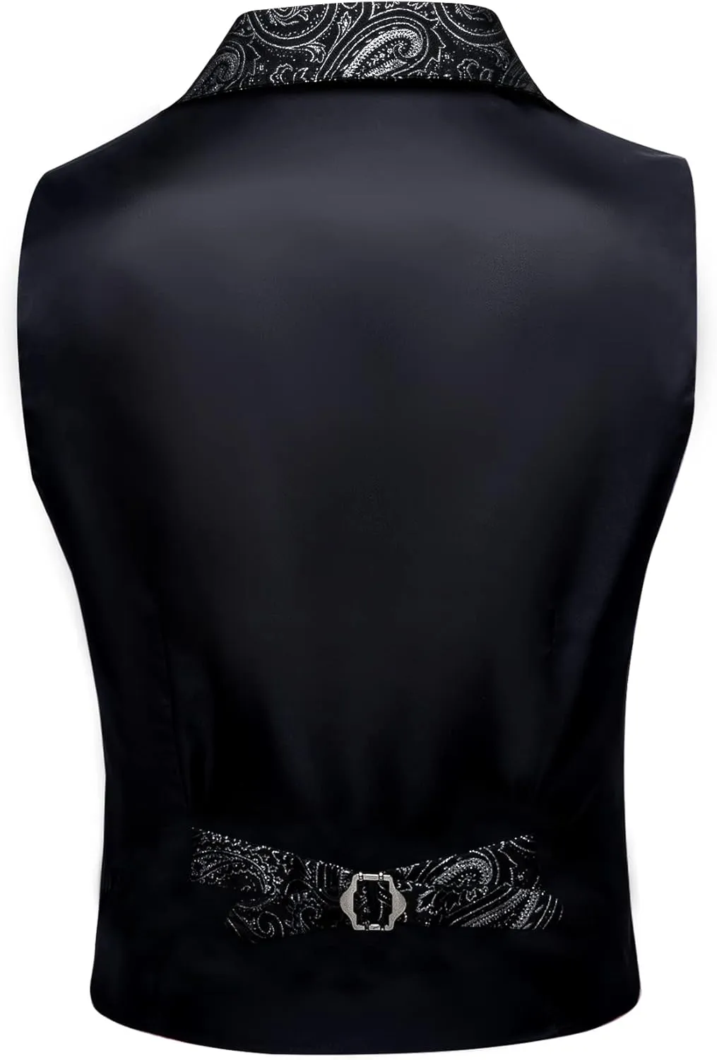 Barry.Wang Mens Victorian Vest Steampunk Gothic Paisley Tailored Collar Waistcoat Halloween Themed Party