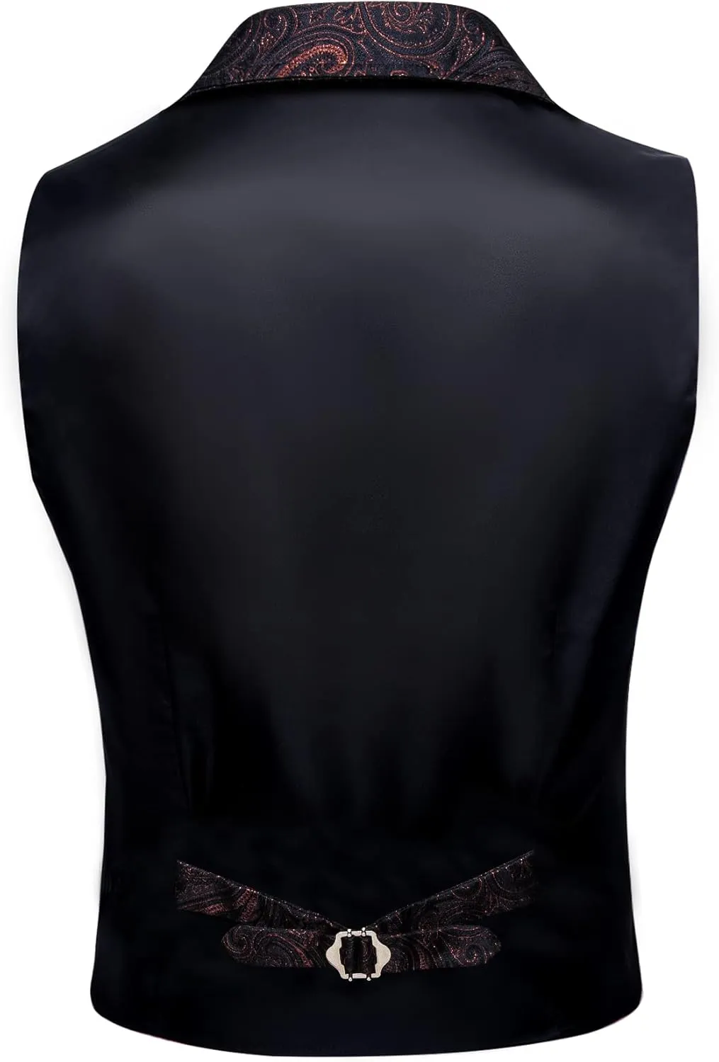 Barry.Wang Mens Victorian Vest Steampunk Gothic Paisley Tailored Collar Waistcoat Halloween Themed Party