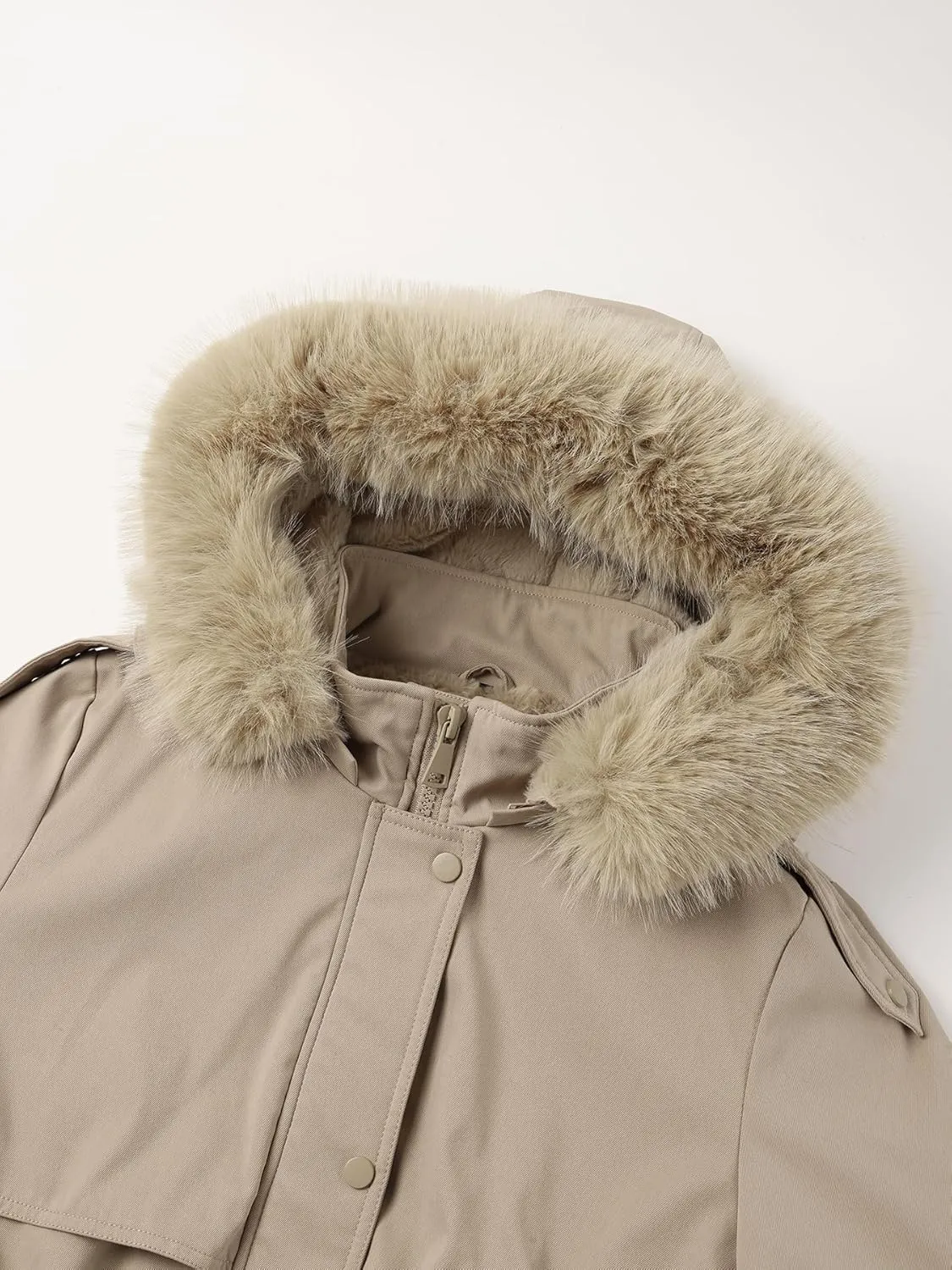 Bellivera Women's Plus Size Parka Jacket Long Winter Warm Hooded Zipper Coat D-3108plus Red 5X