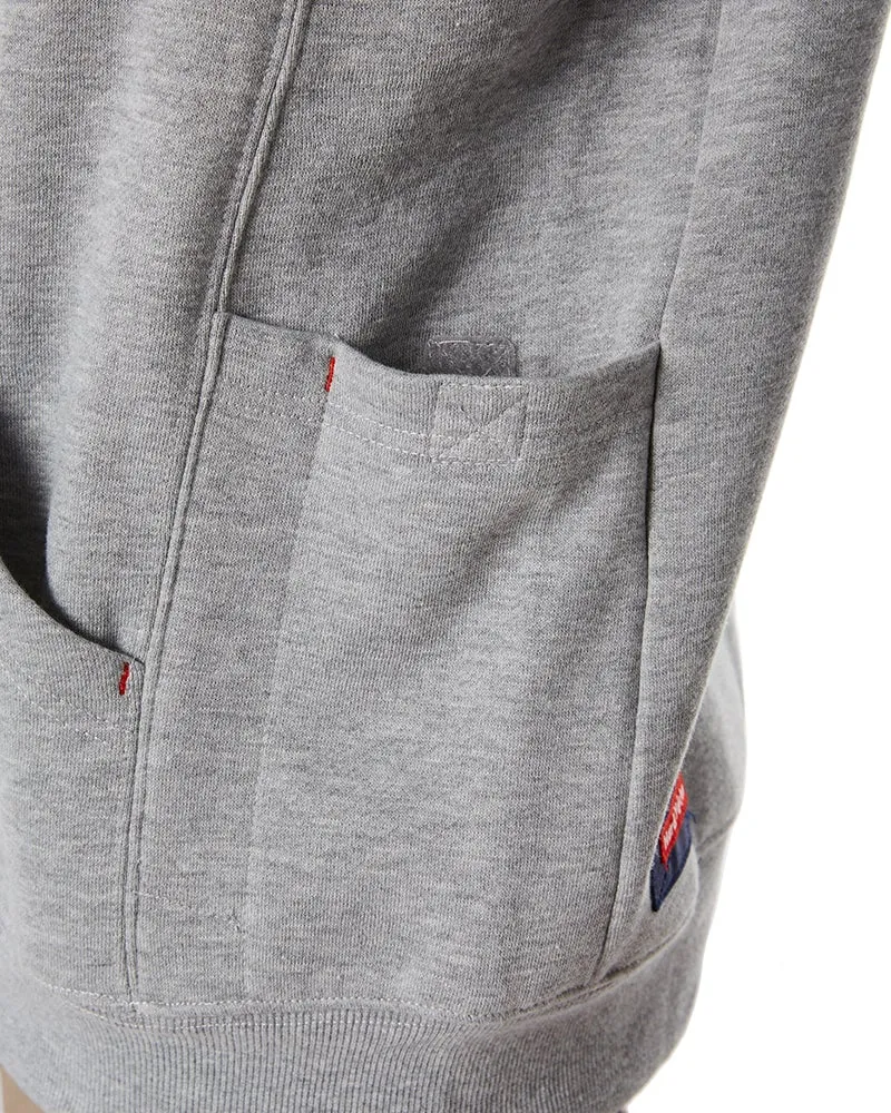 Brushed Fleece Hoodie - Grey Marle