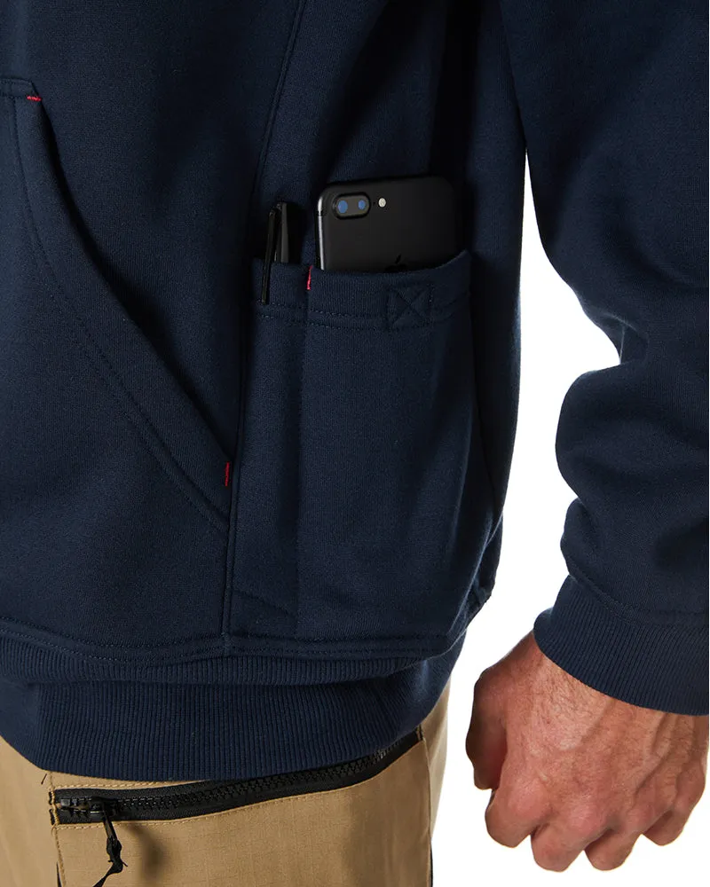 Brushed Fleece Hoodie - Navy