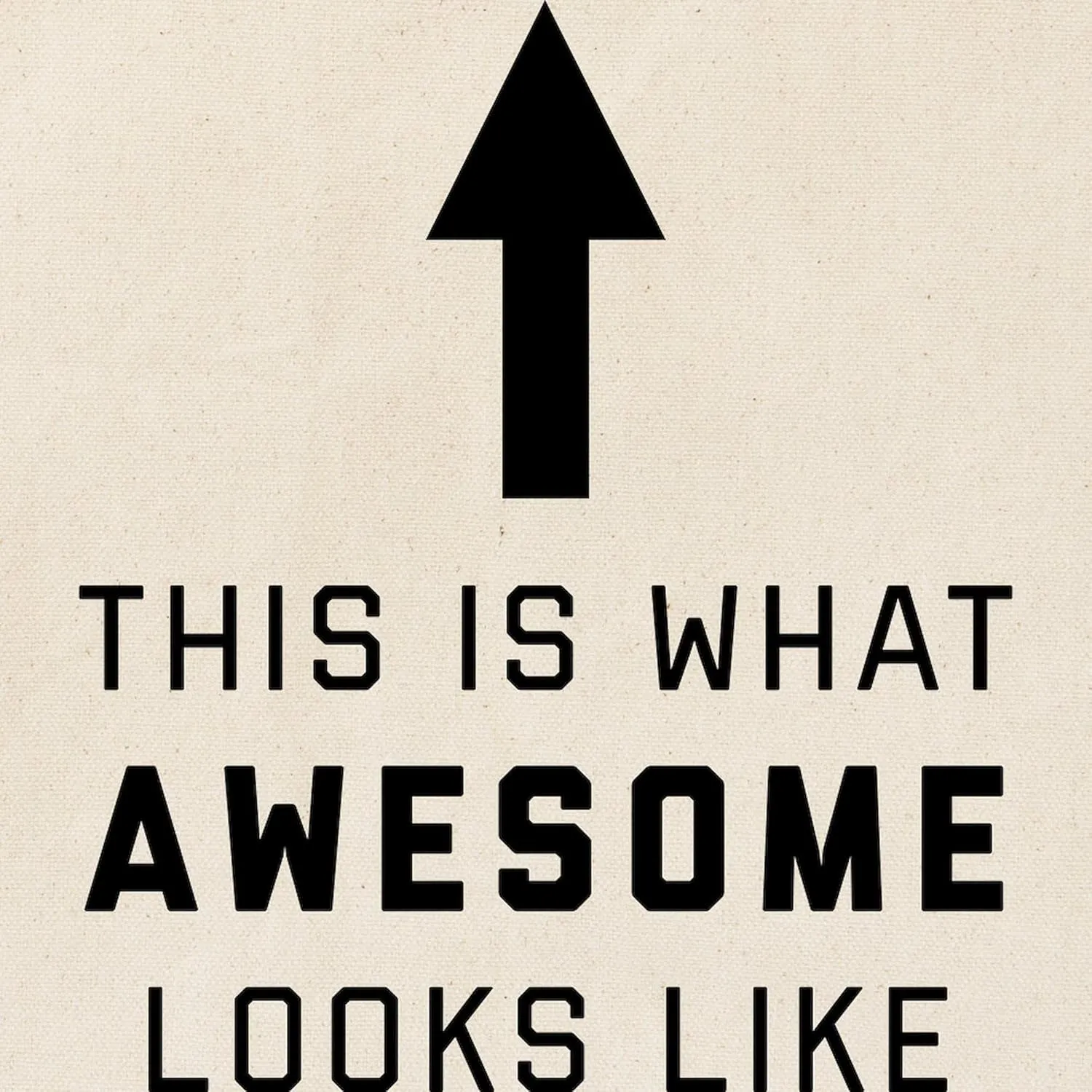 CafePress This Is What Awesome Looks Like Tote Bag Natural Canvas Tote Bag, Reusable Shopping Bag