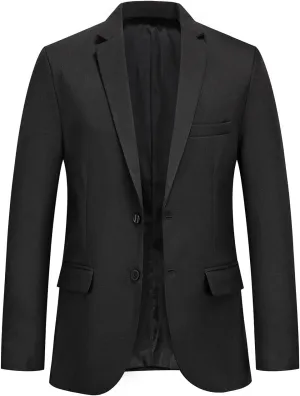 CHARTOU Men's Regular Fit 2 Button Tailored Business Blazer Lightweight Jacket Suit Coat