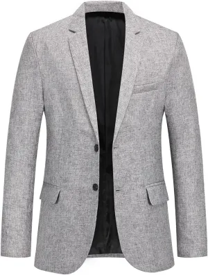 CHARTOU Men's Regular Fit 2 Button Tailored Business Blazer Lightweight Jacket Suit Coat