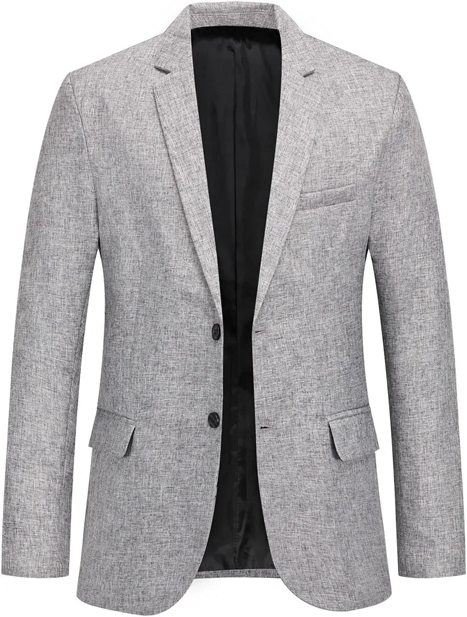CHARTOU Men's Regular Fit 2 Button Tailored Business Blazer Lightweight Jacket Suit Coat