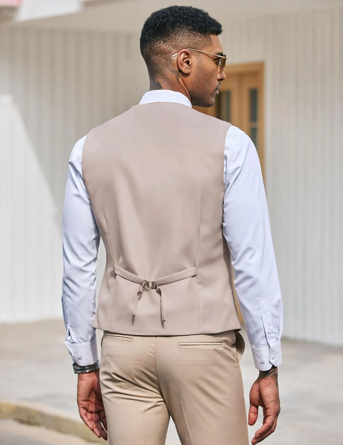 COOFANDY Men's Suit Vest Slim Fit Formal Dress Waistcoat Casual Business Vests for Suit or Tuxedo