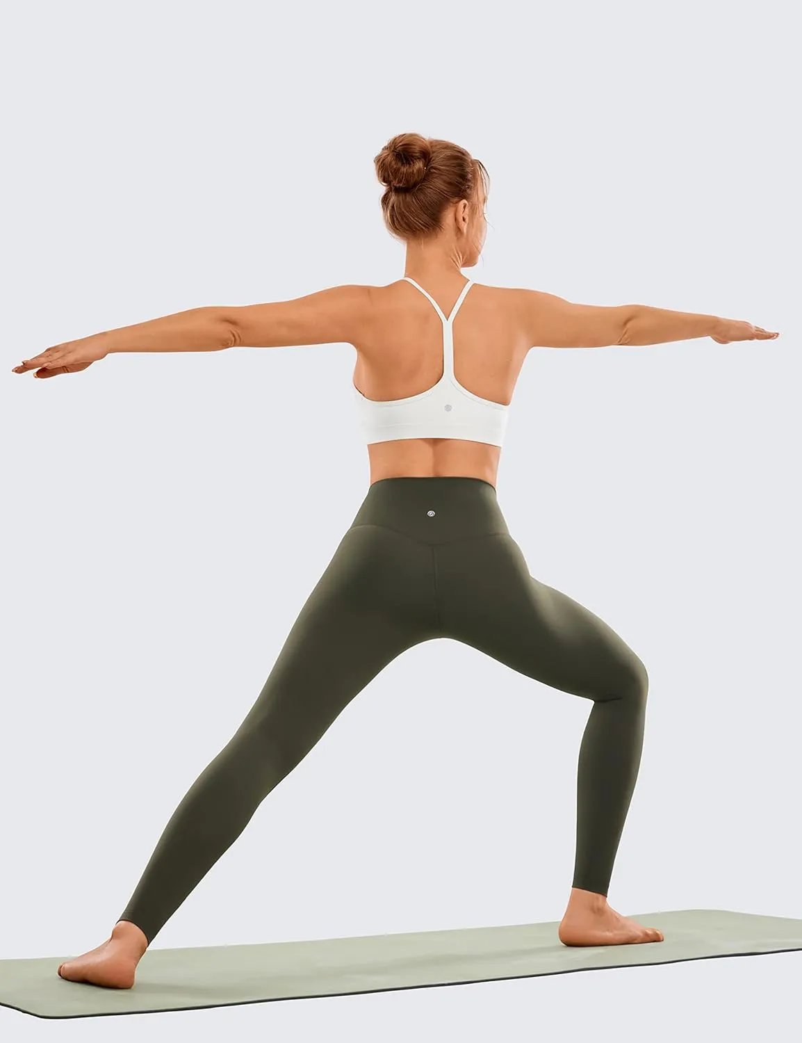 CRZ YOGA Womens Brushed Naked Feeling Workout Leggings 28"- High Waisted Gym Compression Tummy Control Yoga Pants