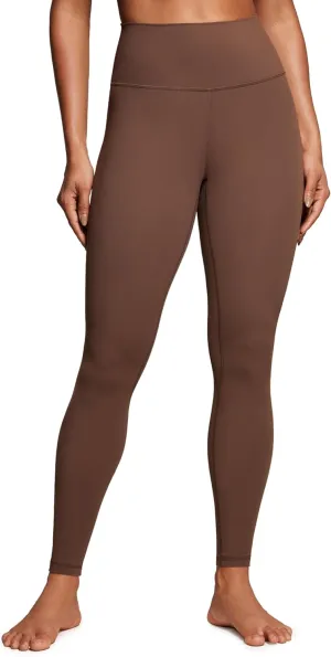 CRZ YOGA Womens Brushed Naked Feeling Workout Leggings 28"- High Waisted Gym Compression Tummy Control Yoga Pants