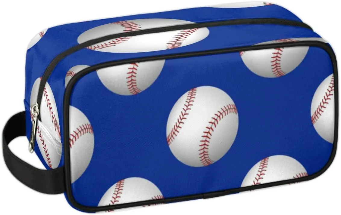 Custom Baseball(5) Makeup Bag Travel Toiletry Bag for Women, Kids Toiletry Bag Cosmetic Waterproof Small Easy-carry