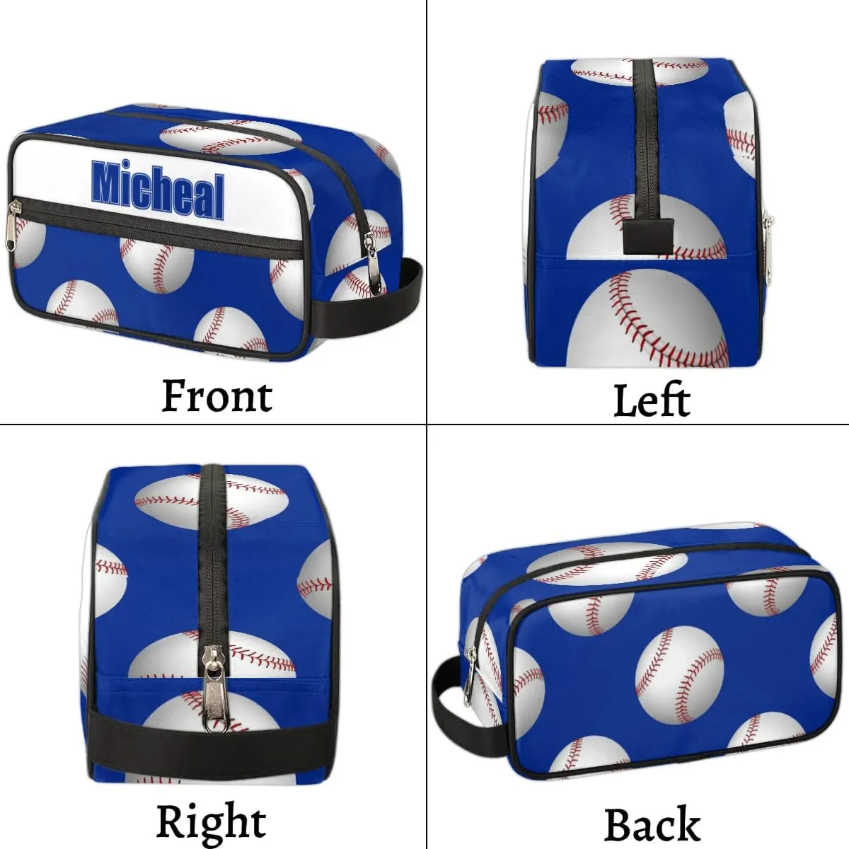 Custom Baseball(5) Makeup Bag Travel Toiletry Bag for Women, Kids Toiletry Bag Cosmetic Waterproof Small Easy-carry