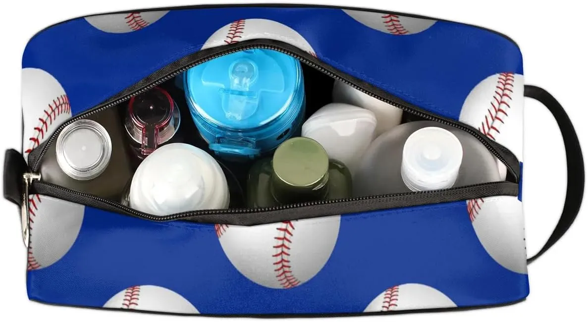 Custom Baseball(5) Makeup Bag Travel Toiletry Bag for Women, Kids Toiletry Bag Cosmetic Waterproof Small Easy-carry