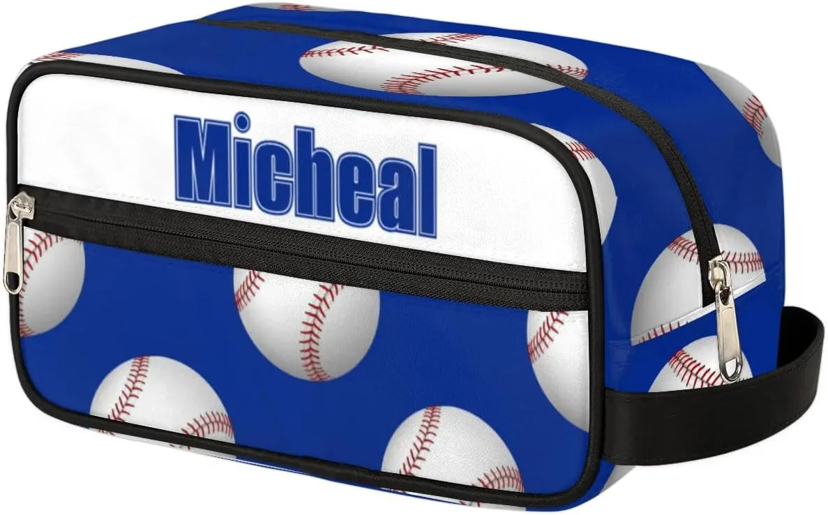 Custom Baseball(5) Makeup Bag Travel Toiletry Bag for Women, Kids Toiletry Bag Cosmetic Waterproof Small Easy-carry