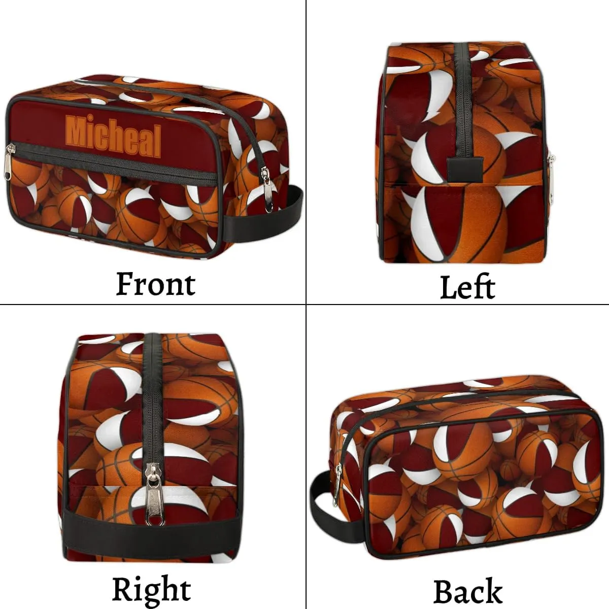 Custom Basketball(5) Makeup Bag Travel Toiletry Bag for Women, Kids Toiletry Bag Cosmetic Waterproof Small Easy-carry