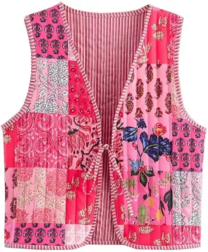 Cutecore Y2K Coquette Vests for Women Floral Aesthetic Cottagecore Sweater Kawaii Fairycore Clothing Cute Japanese Tops