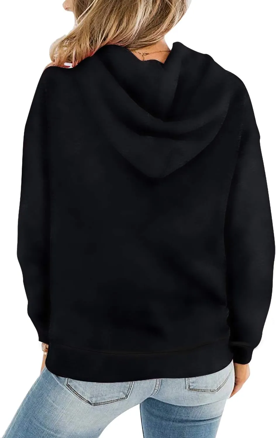 Davenil Womens Hoodies Comfy Fleece Long Sleeve Hooded Sweatshirt Pullover for Women Casual Tops with Pocket