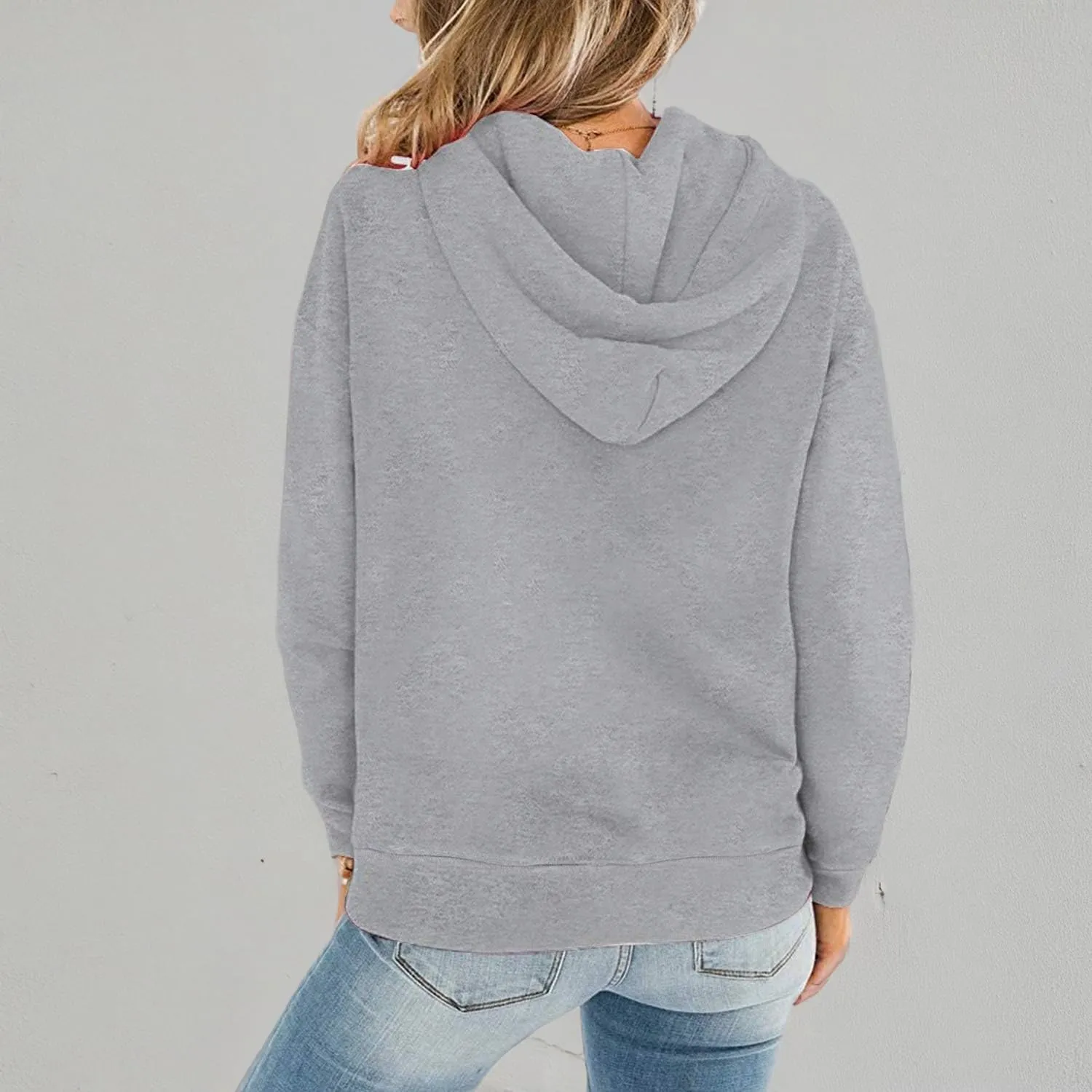 Davenil Womens Hoodies Comfy Fleece Long Sleeve Hooded Sweatshirt Pullover for Women Casual Tops with Pocket