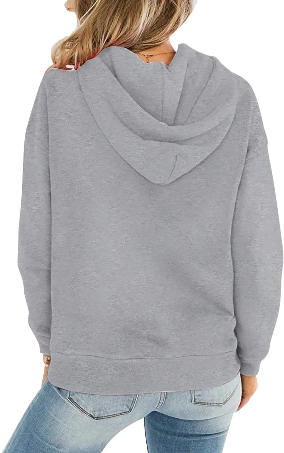 Davenil Womens Hoodies Comfy Fleece Long Sleeve Hooded Sweatshirt Pullover for Women Casual Tops with Pocket
