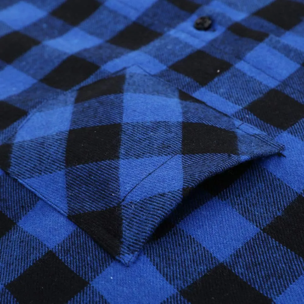 DOKKIA Men's Casual Dress Long Sleeve Buffalo Plaid Checkered Fitted Flannel Shirt