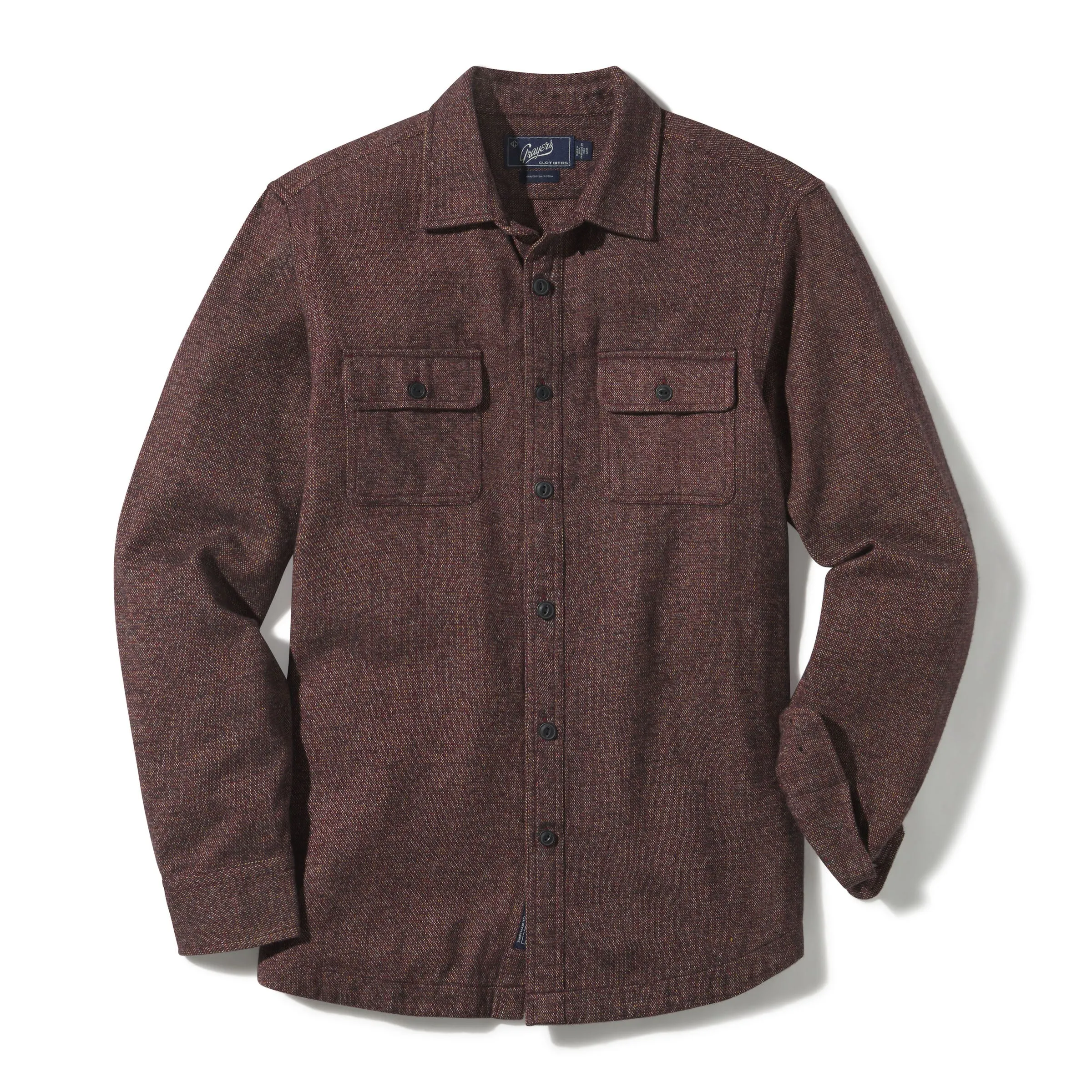 Forsythe Midweight Melange Shirt - Chocolate Truffle