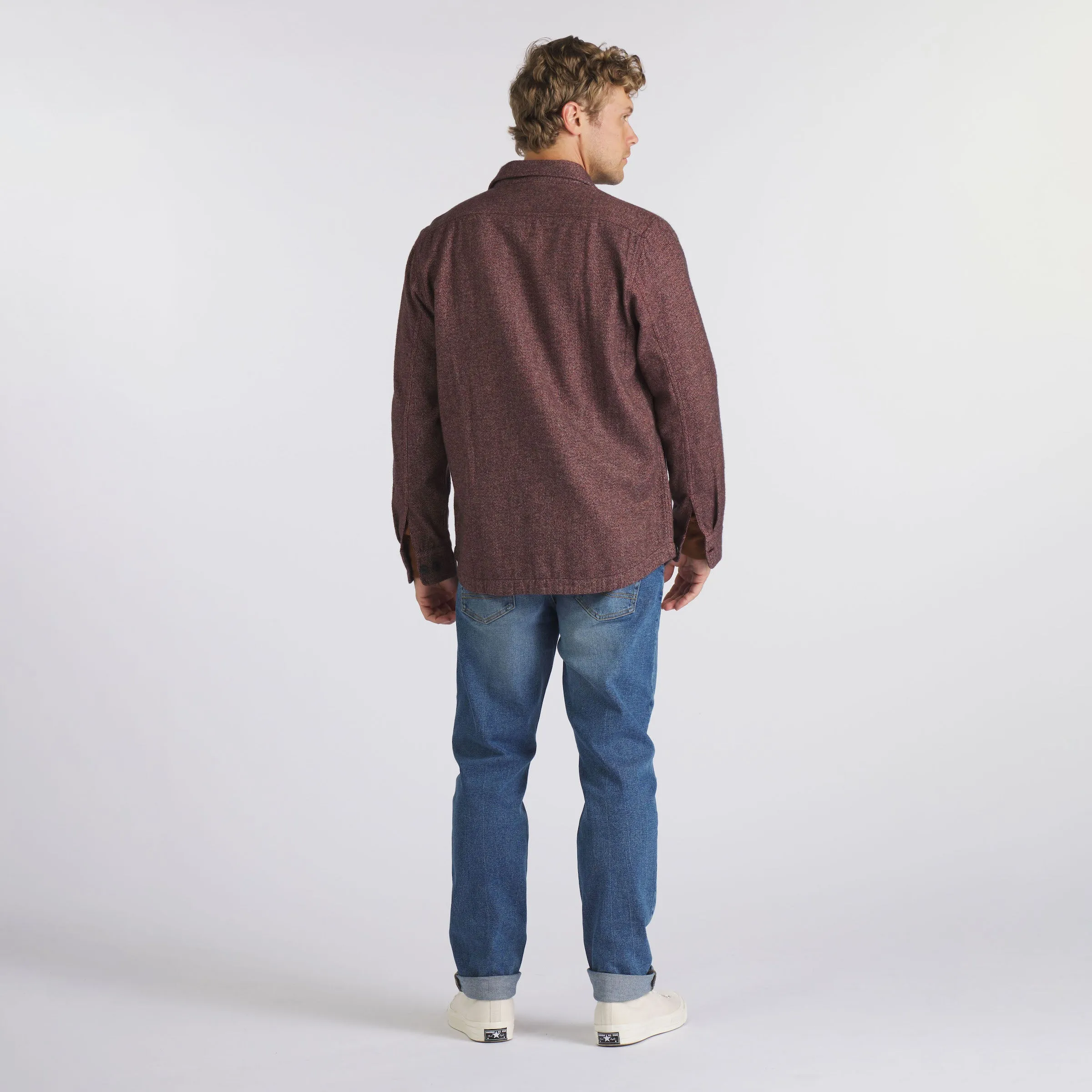Forsythe Midweight Melange Shirt - Chocolate Truffle