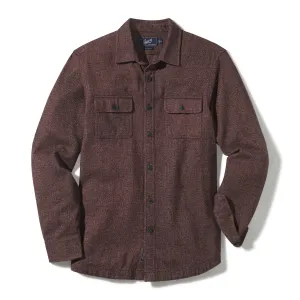 Forsythe Midweight Melange Shirt - Chocolate Truffle
