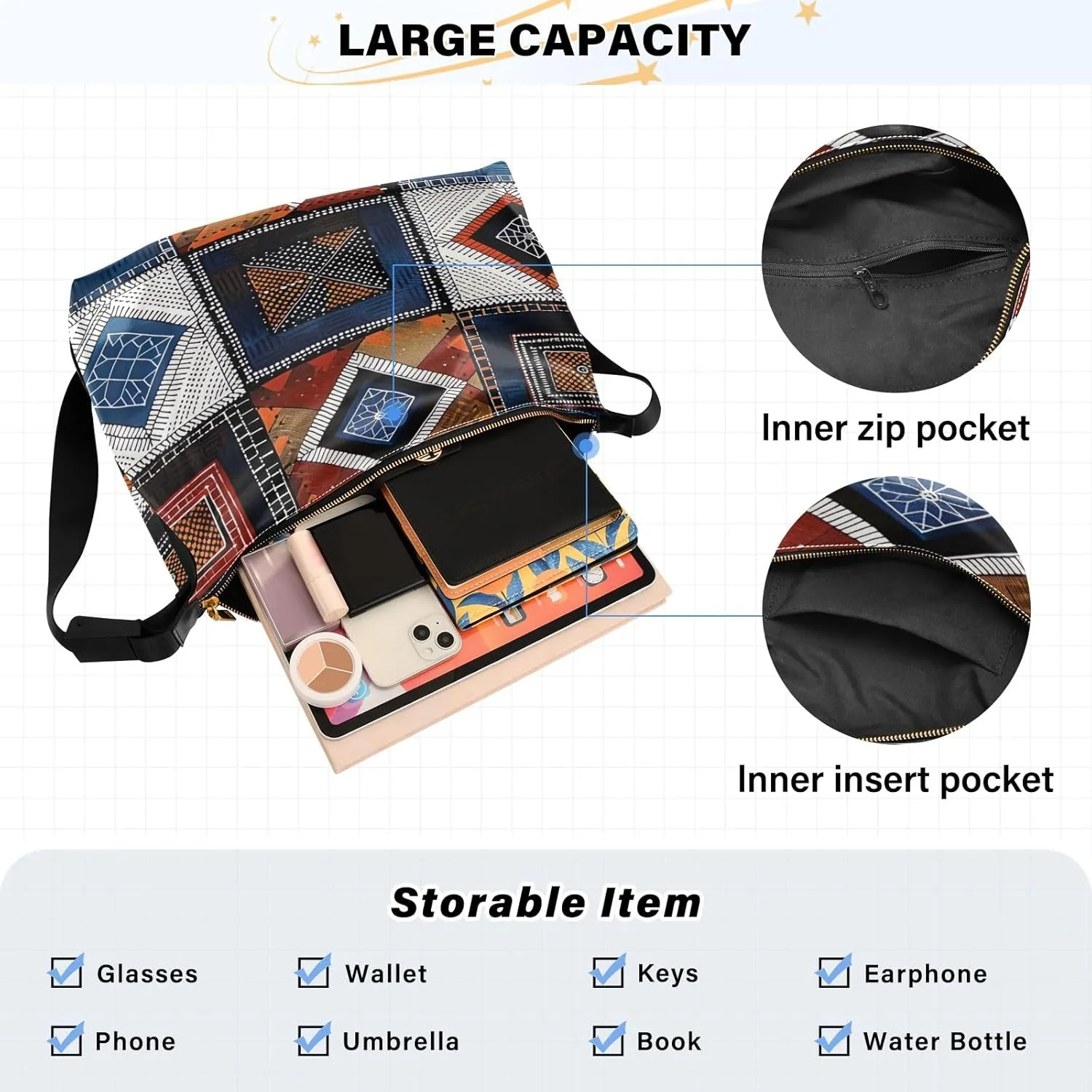 GAIGEO Raccoon Looks up at the Camera Adjustable Crossbody Bag, Vegan Leather Crossbody Bag, Travel Shoulder Bag for Men