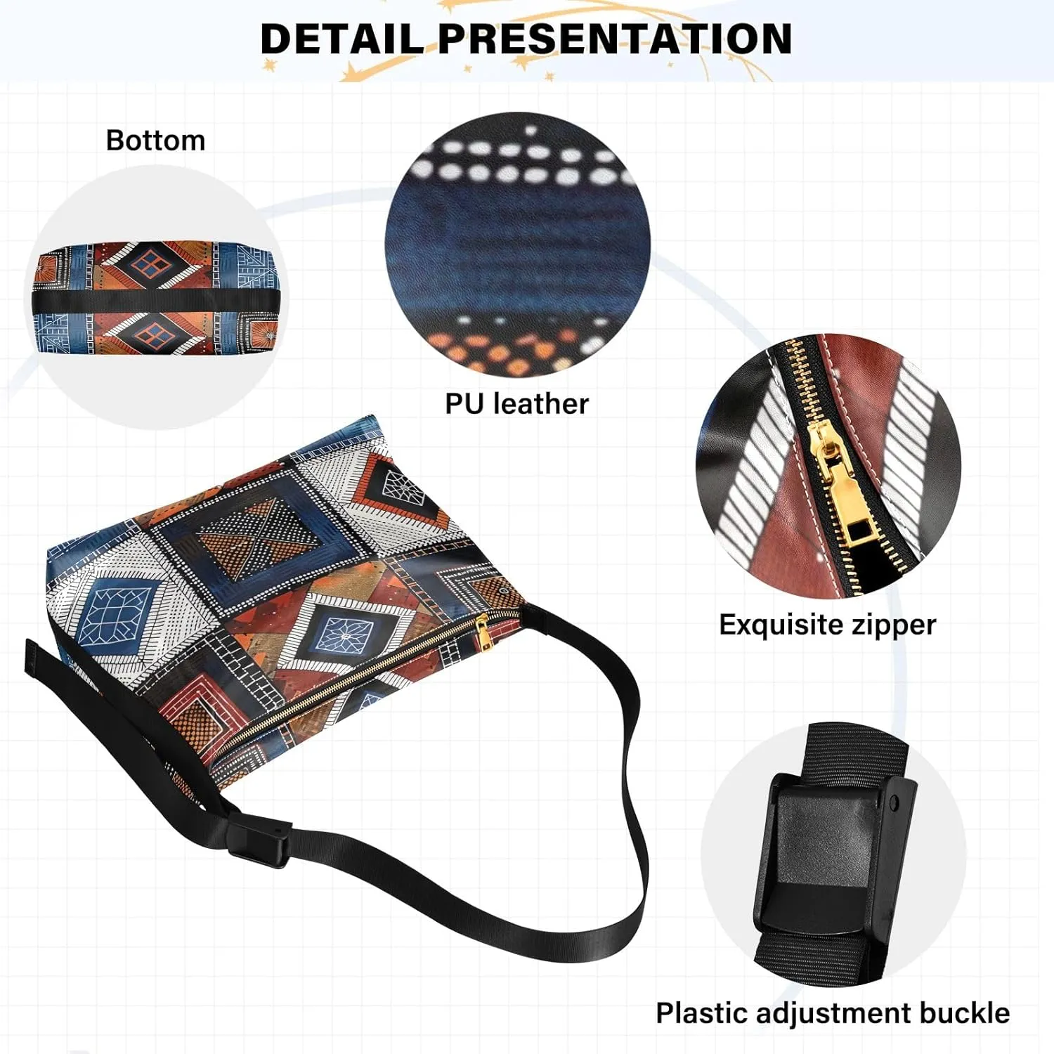 GAIGEO Raccoon Looks up at the Camera Adjustable Crossbody Bag, Vegan Leather Crossbody Bag, Travel Shoulder Bag for Men