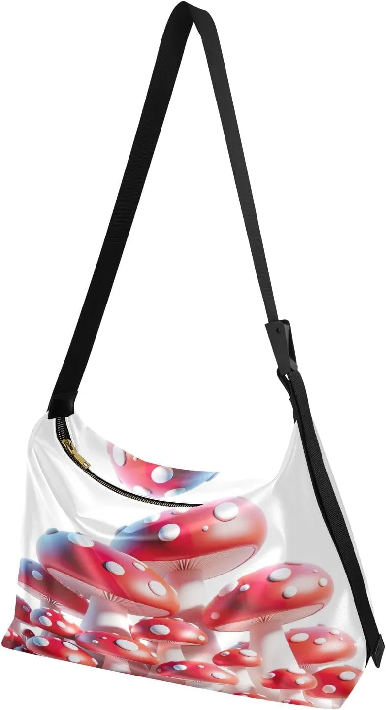 GAIGEO Raccoon Looks up at the Camera Adjustable Crossbody Bag, Vegan Leather Crossbody Bag, Travel Shoulder Bag for Men