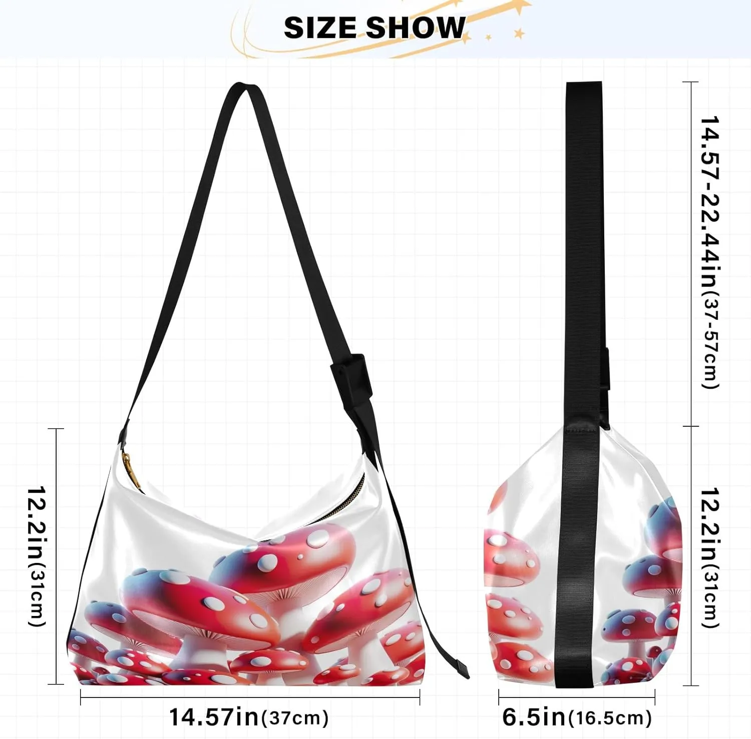 GAIGEO Raccoon Looks up at the Camera Adjustable Crossbody Bag, Vegan Leather Crossbody Bag, Travel Shoulder Bag for Men