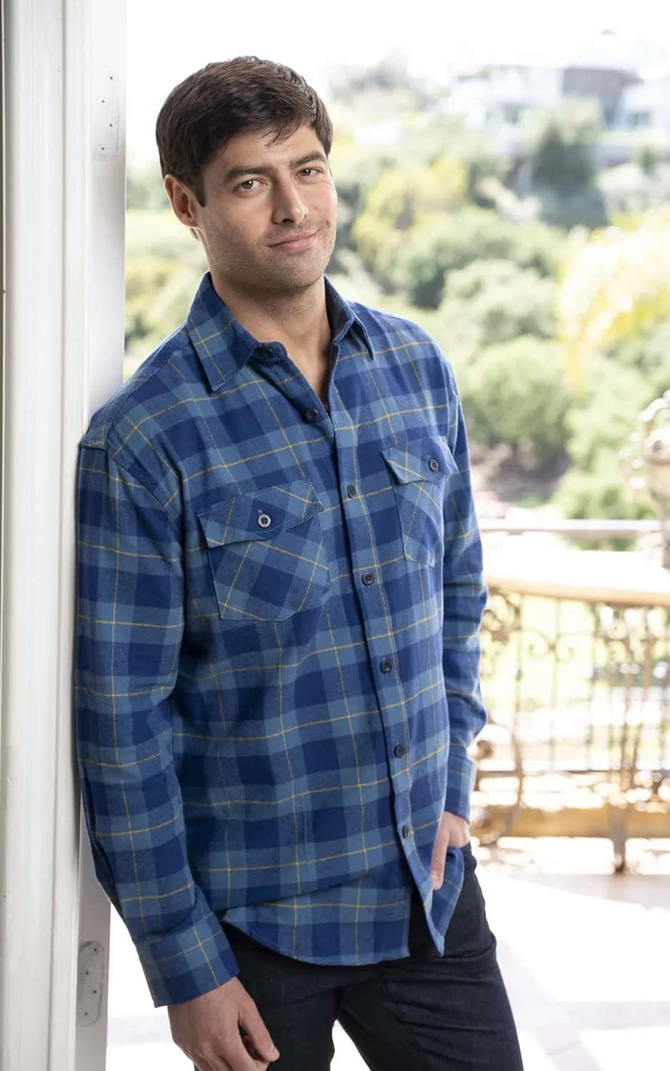 Gioberti Men's Plaid Checkered 100% Cotton Brushed Flannel Shirt