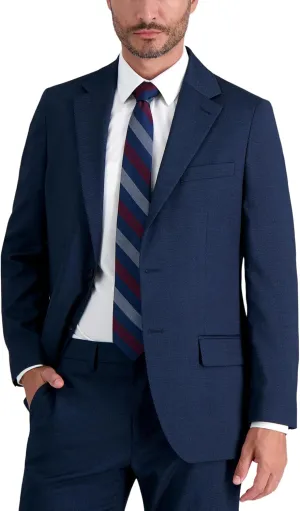 Haggar Men's JMH Premium Stretch Tailored Fit Suit Separate Pants, Navy-Jacket, 44 Short