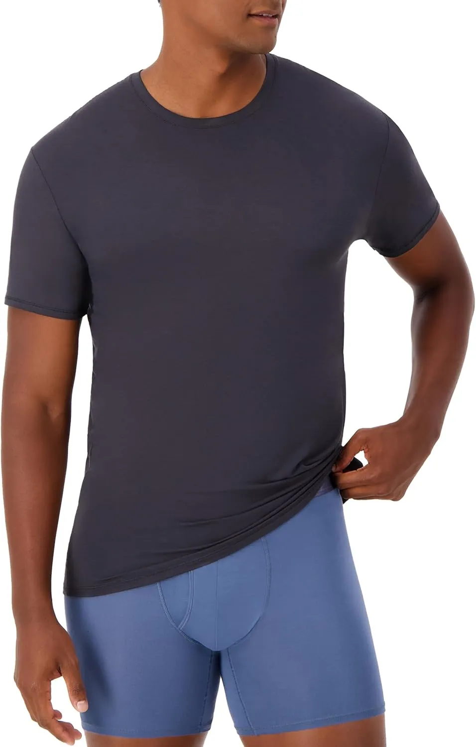 Hanes Men's Originals Supersoft T-Shirt, Viscose from Bamboo Undershirt, 2-Pack