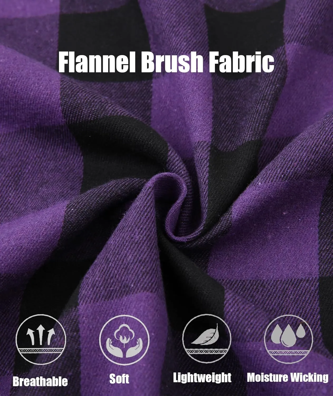 Hooded Flannel Shirt for Men, Lightweight Flannel Jacket Long Sleeve Plaid Causal Button Down Shirts with Pocket