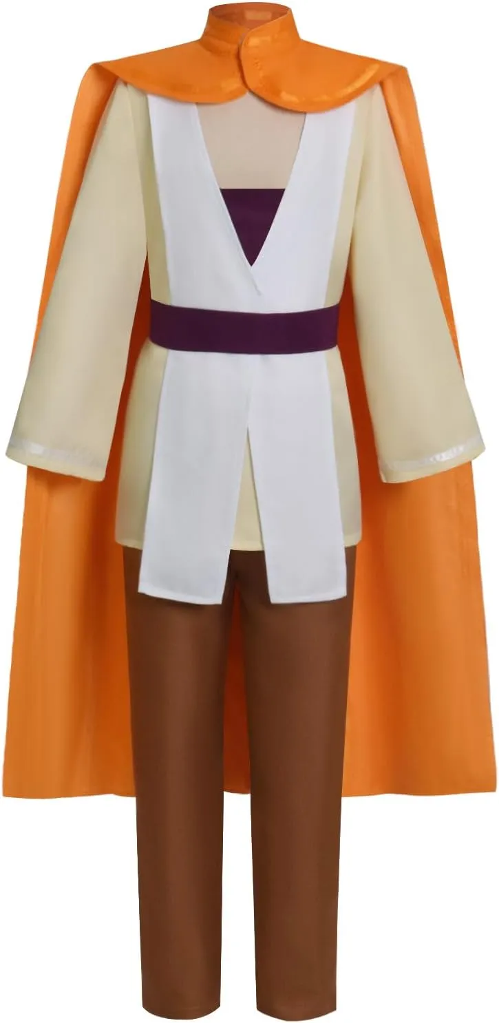 Kids Nubs Cosplay Costume Lys Solay Young Jedi Adventures Tunic Pants Robe Cloak Outfit with Belt Uniform for Halloween