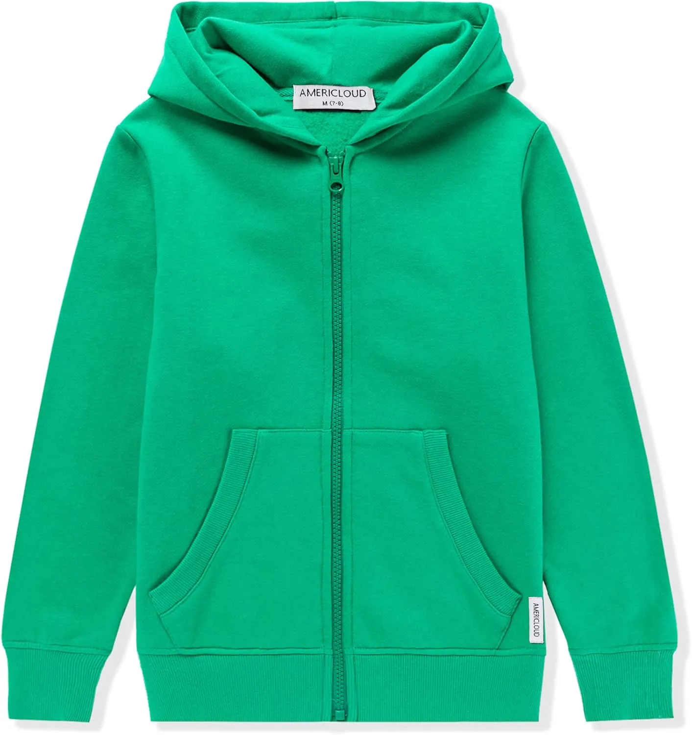 Kids Soft Brushed Fleece Zip Up Hoodie Casual Sport Hooded Sweatshirt with Pockets for Boys or Girls 3-12 Years