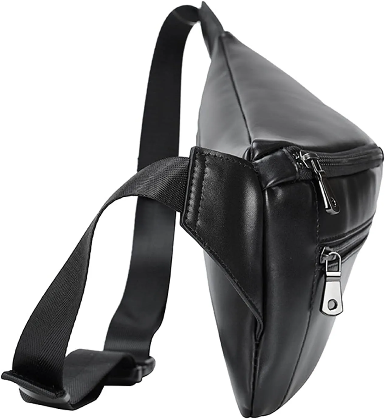 Leather Bum Bag for Man men,Fashion Waist Fanny Pack Hip Bag Purse Wallet Phone Pouch Travel Hiking Chest Bag Camping Waist Bag Easy Carry