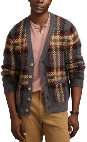 Lucky Brand Men's Jacquard Brushed Cardigan