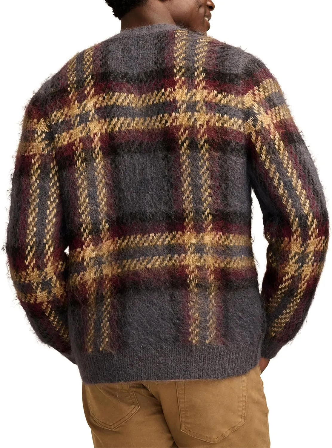 Lucky Brand Men's Jacquard Brushed Cardigan