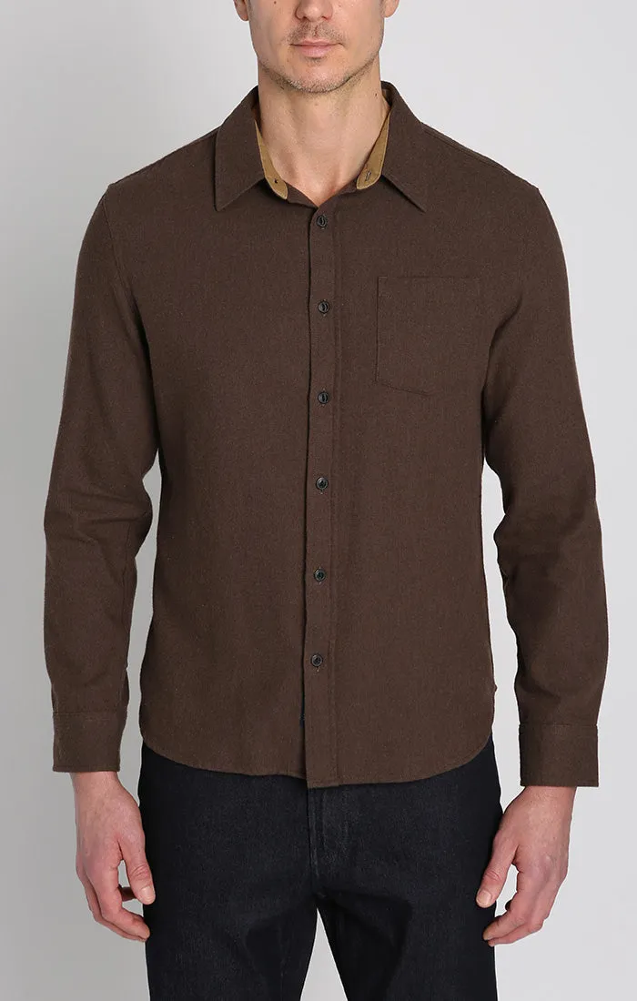Manor Brushed Twill Flannel Shirt