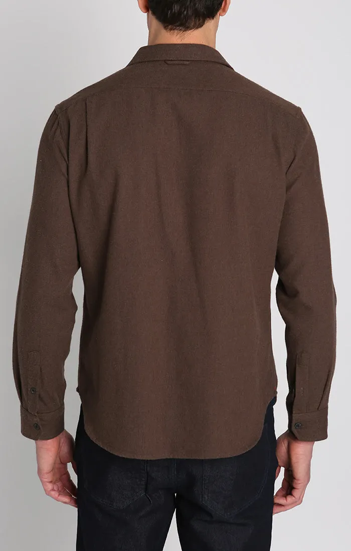 Manor Brushed Twill Flannel Shirt