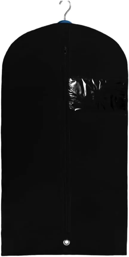 Men's Black Suit Garment Bag for Travel and Storage, 42inch - Durable, Lightweight, and Breathable Suit Protector with Zipper Closure and Easy Carry Handle