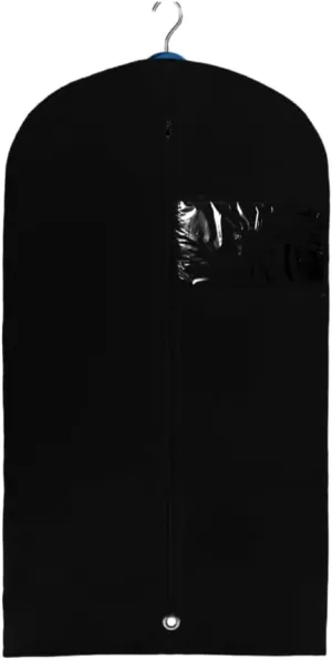 Men's Black Suit Garment Bag for Travel and Storage, 42inch - Durable, Lightweight, and Breathable Suit Protector with Zipper Closure and Easy Carry Handle