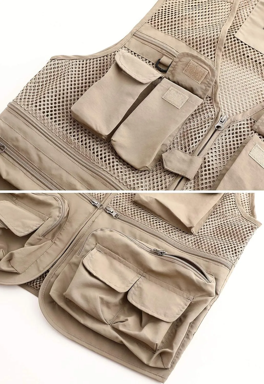 Mens Outdoor Fishing Vest Safari Travel Photography Vests Jacket Multi Pocket
