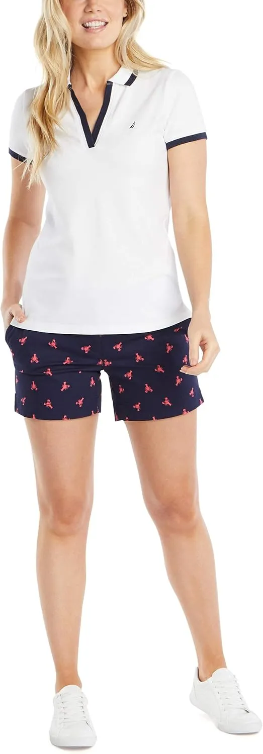 Nautica Women's Comfort Tailored Stretch Cotton Solid and Novelty Short