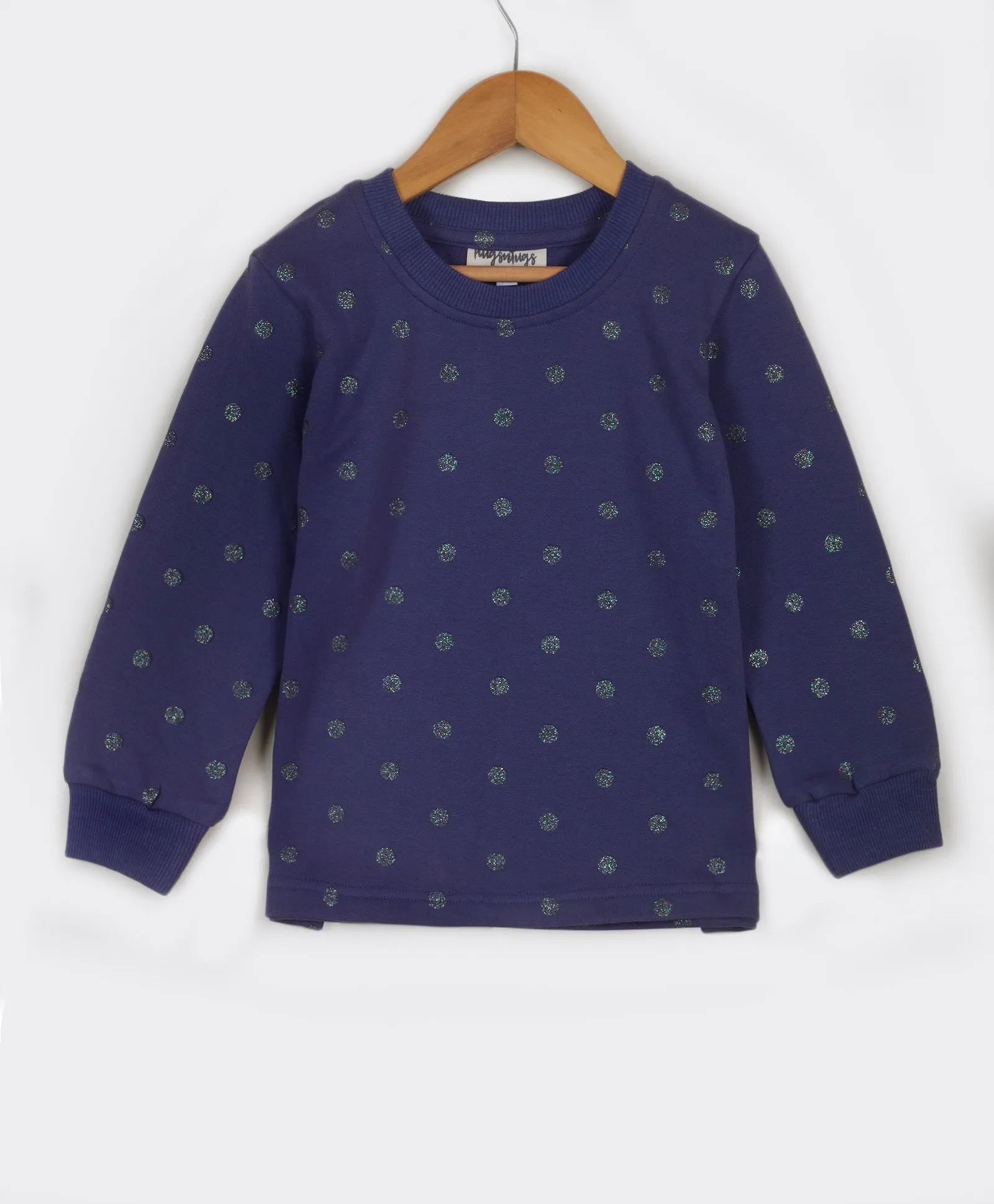 Navy tracksuit with all over glitter dots