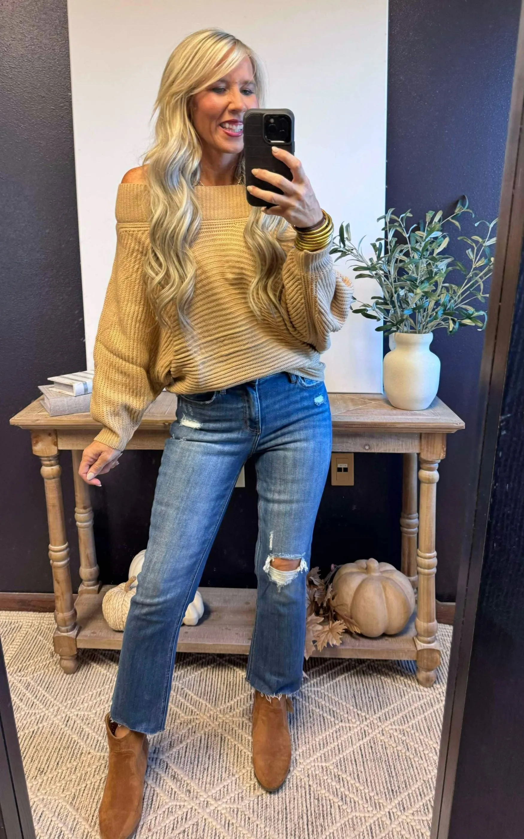 Off the Shoulder Sweater Top - Final Sale